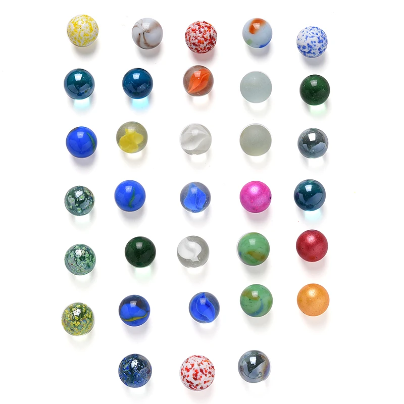 10/20pcs Glass Ball 16Mm Cream Console Game Stress Pinball Machine Cattle Small Marbles Pat Toys For Kids Machine Beads