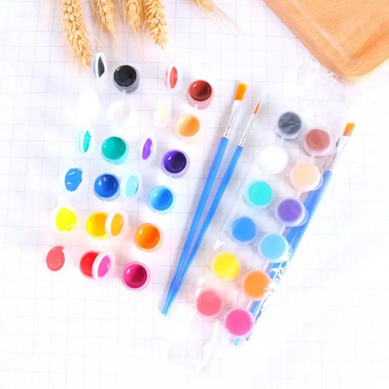 2 ミリリットル 12 活気色ガッシュペイント子供のための学校指ペイント