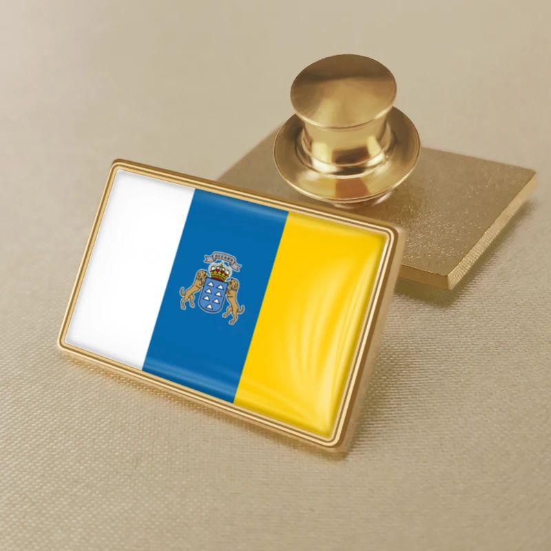 Canary Islands Autonomous Community of Spain Flag Brooches Badges Lapel Pins