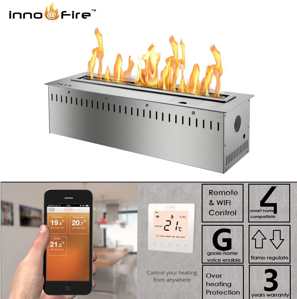 

Inno living 24 inch bio fireplace wifi luxury indoor use