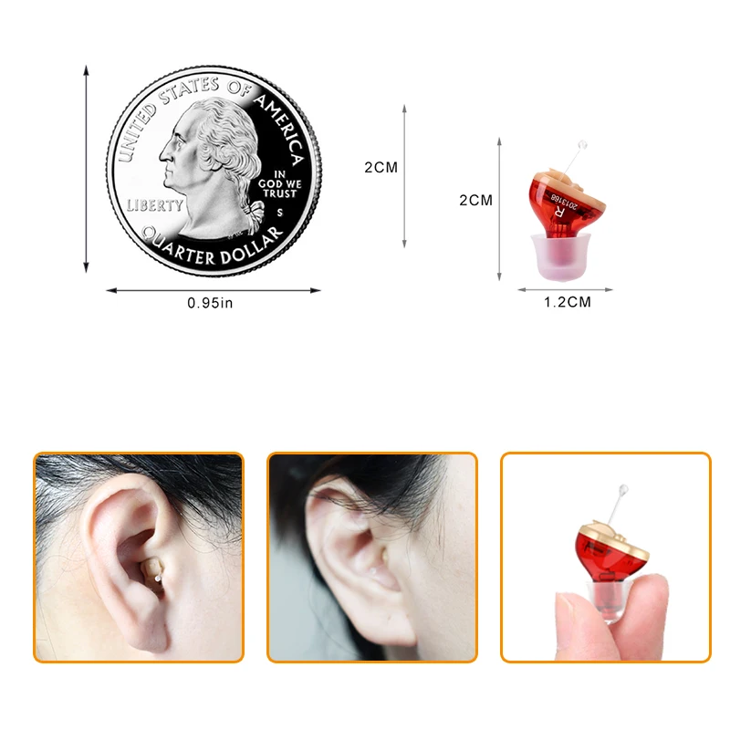 Q10 Hearing Aids Audifonos for Deafness Elderly Adjustable Micro Wireless Mini Size Invisible Hearing Aid  Ear Sound Amplifier