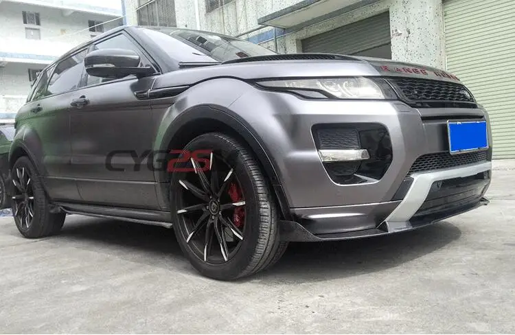 Carbon Fiber Front Bumper Lip Spoiler Auto Car Diffuser For Land Rover Range Rover Evoque 2012 2013 2014 2015 2016 2017 2018