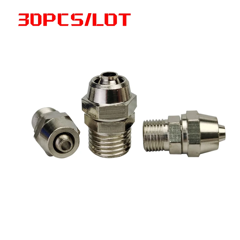 

30PCS Pneumatic Fast twist Fittings OD 4/6/8/10/12mm Hose Tube M5/1/8''/ 1/4'' 3/8'' 1/2'' Thread Quick Joint Coupler Connector