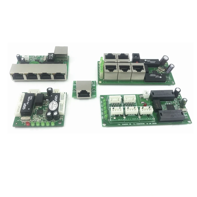 

5 pin ethernet switch circuit board for module 10/100mbps 5port switch PCBA board OEM Motherboard ethernet switch 5 RJ45 Wired