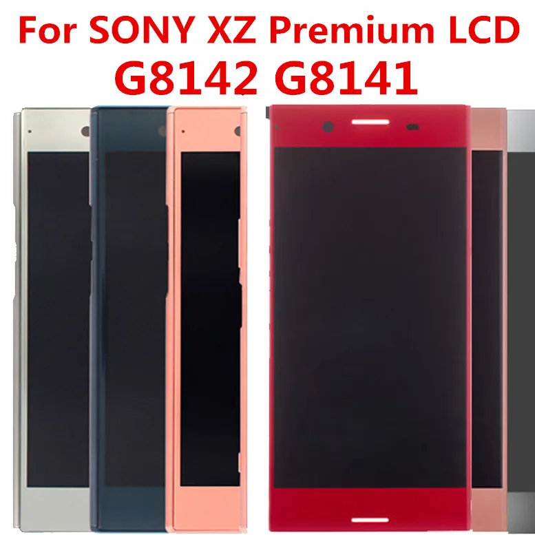 For SONY Xperia XZ Premium Display Touch Screen Digitizer Assembly XZP G8142 G8141 LCD with Frame 5.5 inch LCD