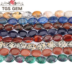 Natural Stone Beads Oval Shape Loose Beads 13X18MM DIY Handmade Spacer Beads Bracelets Necklace For Women Jewellery Making