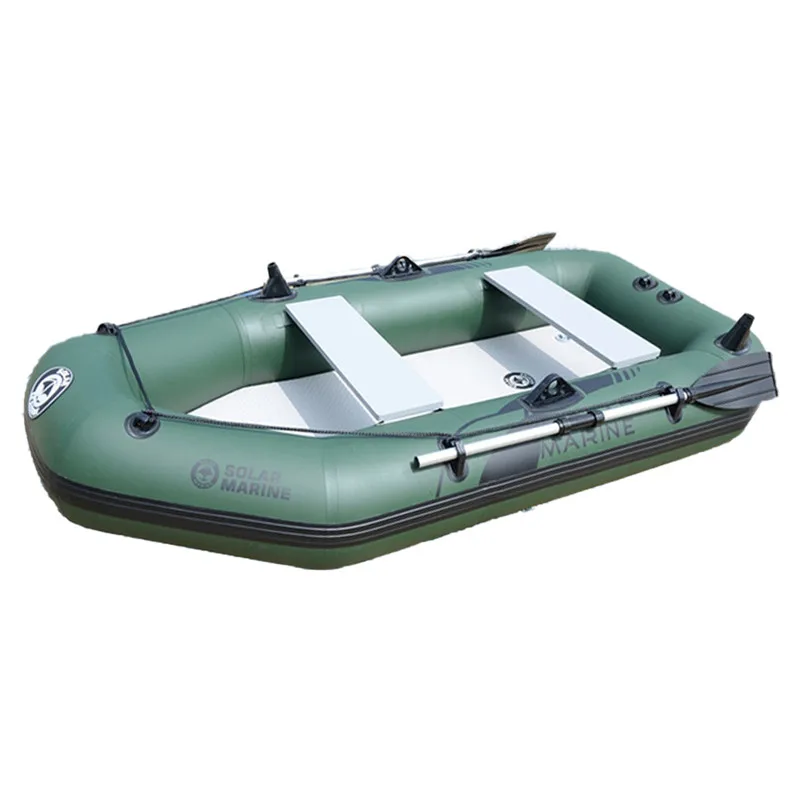 SolarMarine Gommone portatile in PVC per 3 persone Barche gonfiabili da 230 cm Pesca Kayak Canoa Tappetino ad aria Fondo con accessori