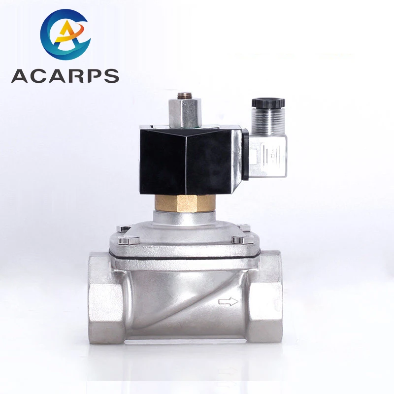 

1-1/2" Normally Open Stainless Steel Waterproof 24v Solenoid Valve Water 12VDC 24VAC 220ACV 24VDC For Water Gas Oil