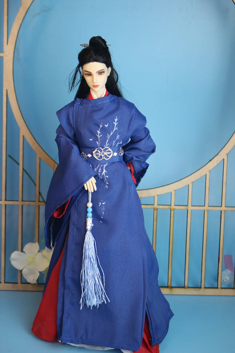 

1/6 Scale 31cm Chinese Hanfu Style Ancient Costume Samurai Outfits Doll Full Set Joints Body Male Dolls Figure Model Toy Gift