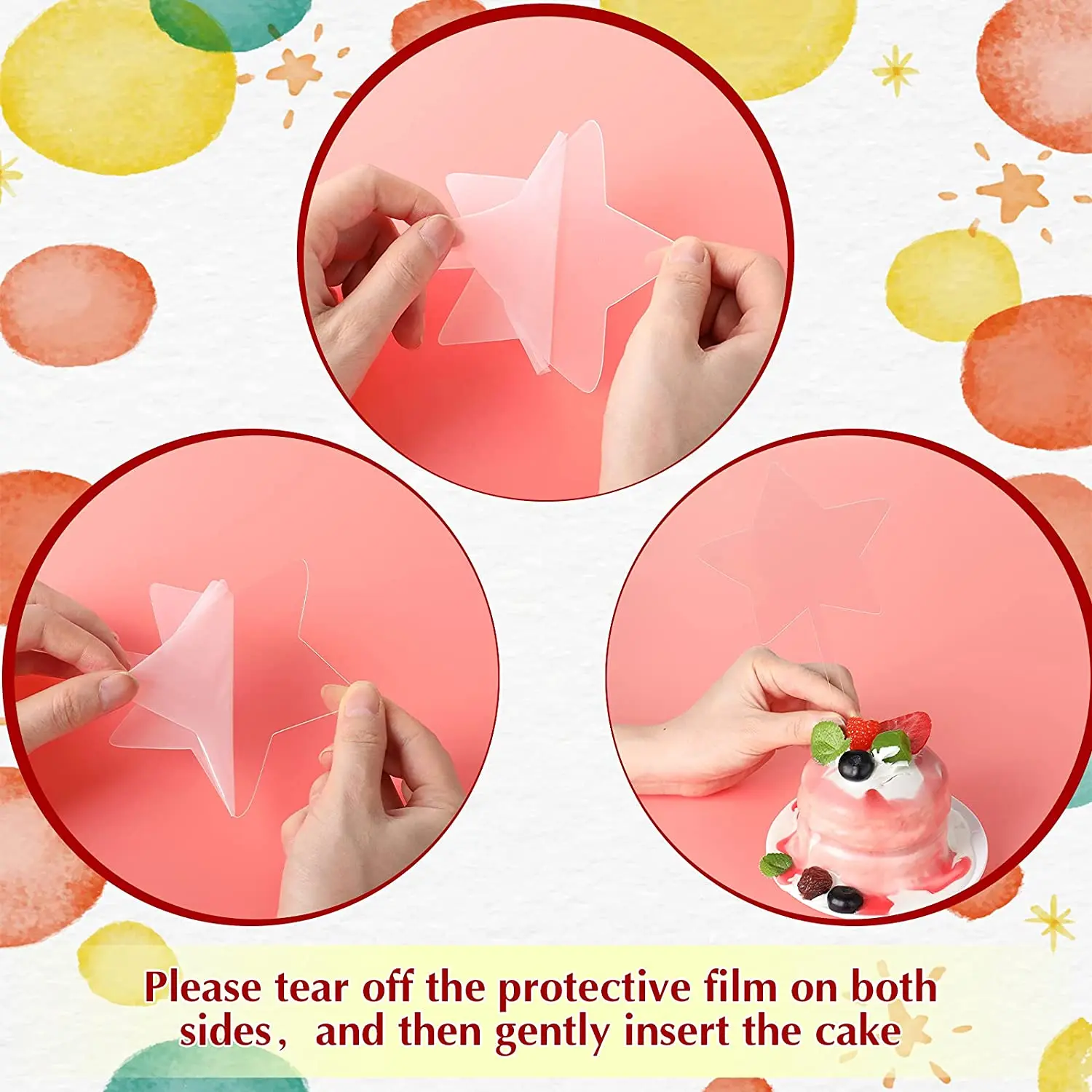 15pcs DIY Cake Tool Birthday Acrylic Cake Topper Blank No Texts Acrylic Board For Baking Wedding Cake Decorations Tool Indicator image 4