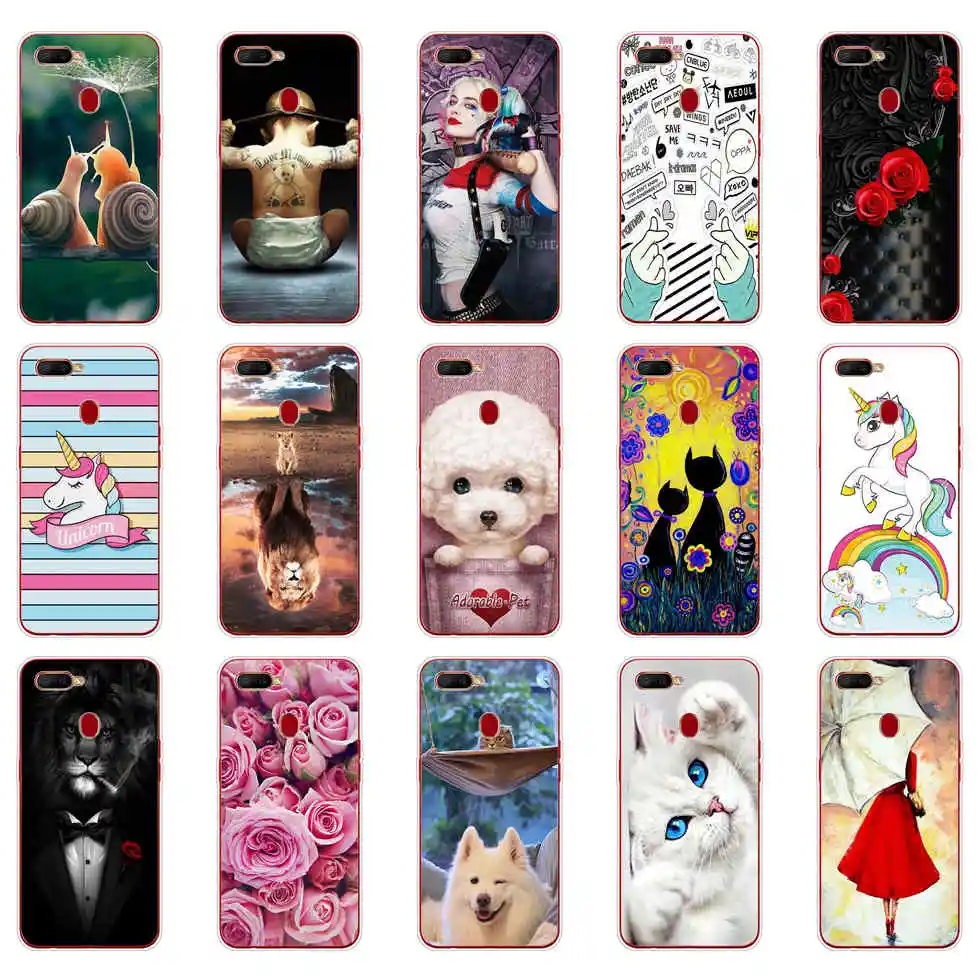 Silicone Phone Case for OPPO A5S Case AX5s CPH1909 Soft TPU Back Cover For Oppo A5S Cases Capa Coque Fundas