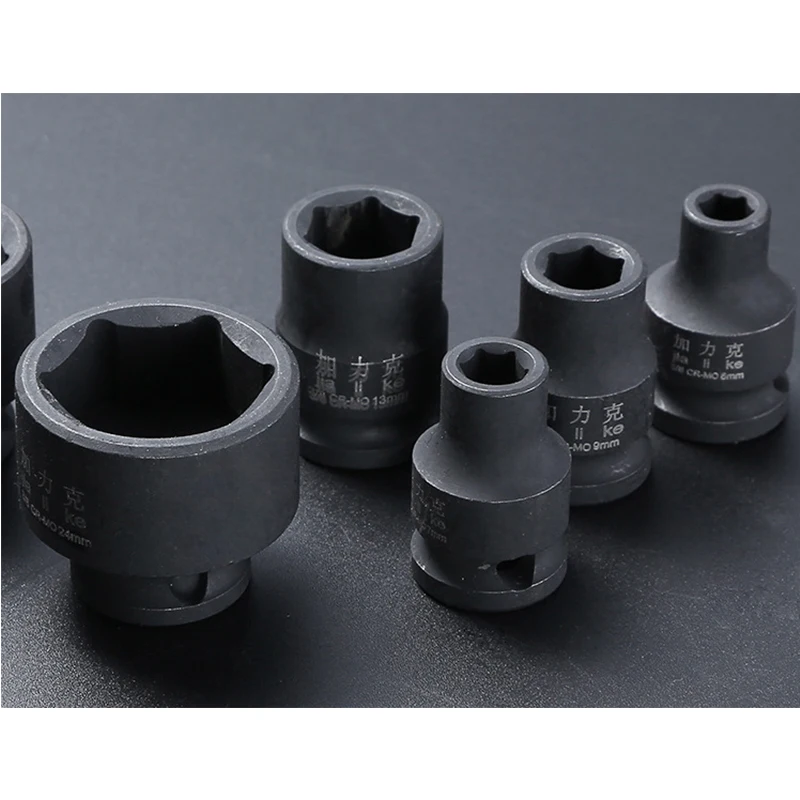 3/8 "Ngắn Tác Động Ổ Cắm Adopter Không Khí Ổ Cắm 6 Điểm 6-24MM Không Khí Nén Ổ Cắm Cờ Lê Đầu điện Tác Động Không Khí Nén