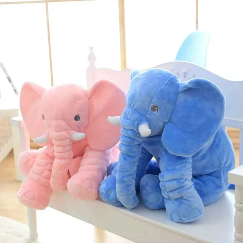 Jouet en peluche éléphant simulé pour enfants, compagnon de jeu, doux, beurre calme, jouets en peluche pour filles, oreiller, animaux en peluche, 40