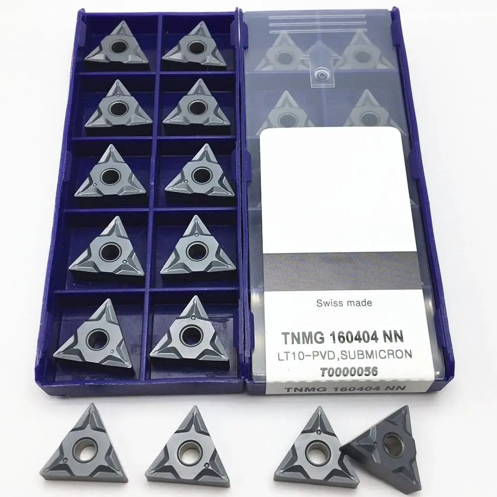 Karbida TNMG160408 NN LT10 TNMG160404 NN LT10 Silinder Mengubah Alat Carbide Pisau TNMG 160408 CNC Bubut Alat Pemotong Penggilingan