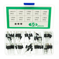 Voltage Regulator Box LM317T L7805 L7806 L7808 L7809 L7810 L7812 L7815 L7818 L7824 Transistor Assortment Kit 10 Values 50PCS