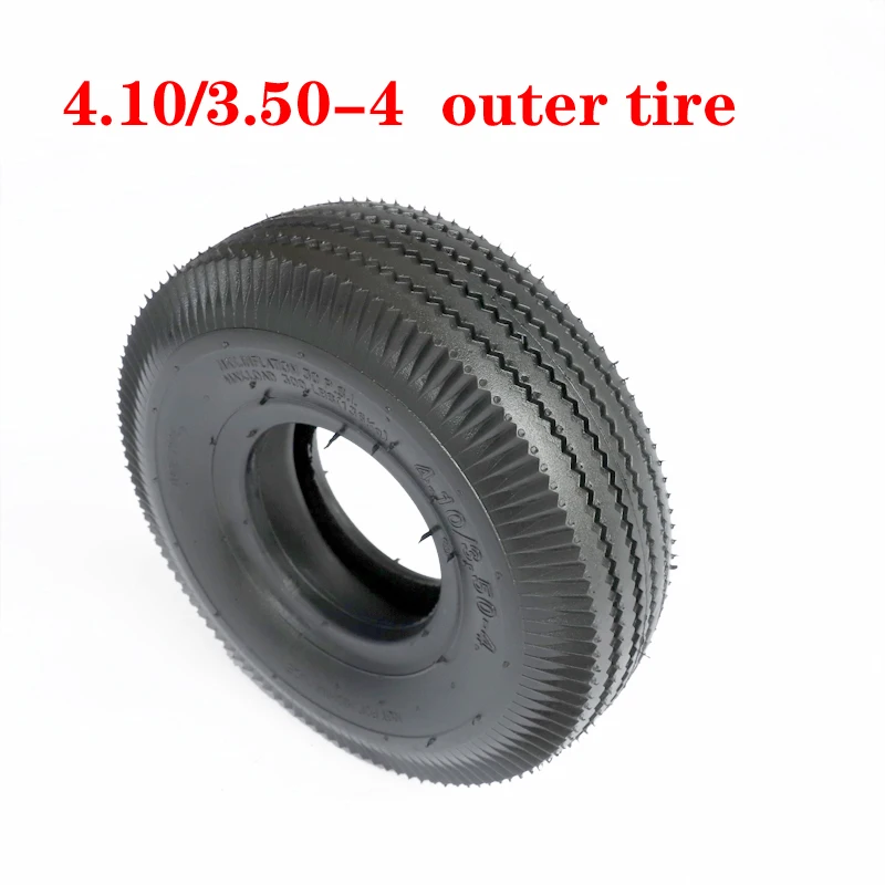 10 Inch 4.10 3.50-4 Tyre 4.10-4 Outer Tires Inner Tube Fit Electric Tricycle Trolley Electric Scooter Warehouse Car