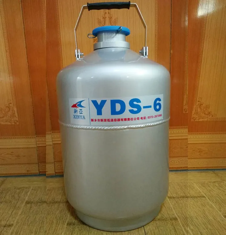 Liquid nitrogen tank 6 liters liquid nitrogen biological container liquid nitrogen container with liquid nitrogen tank YDS-6