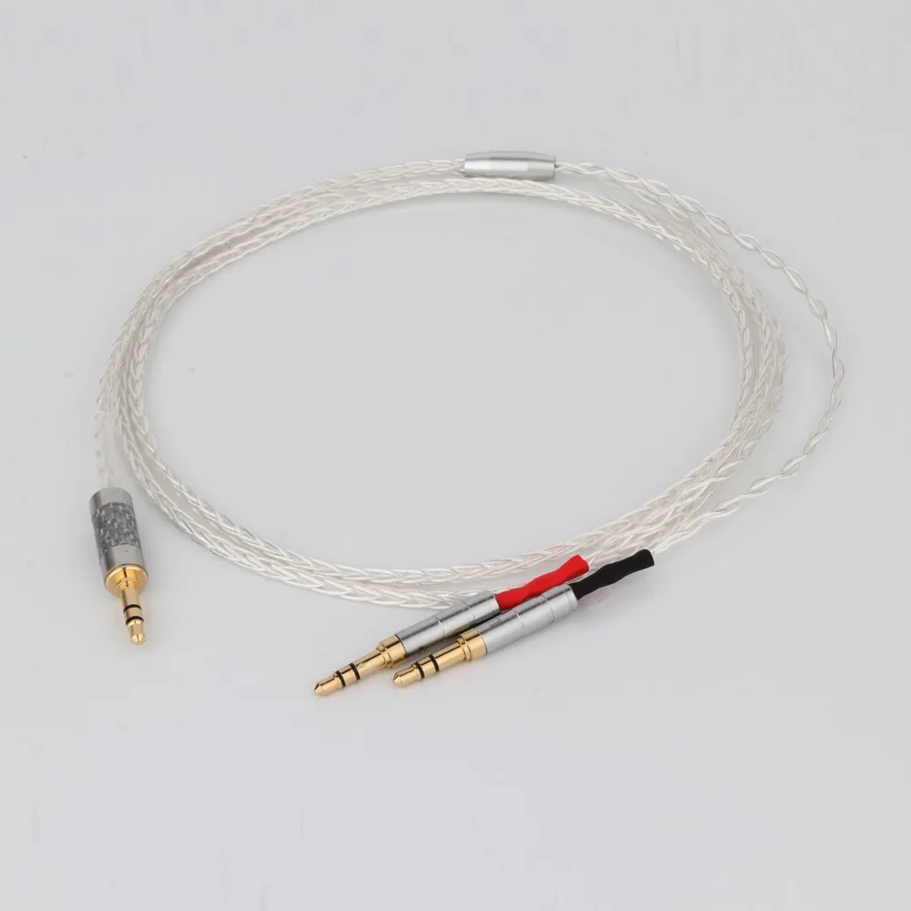 Preffair 8 Cores Silver Plated OCC Earphone Cable For Focal Clear Elear Elex Elegia Stellia