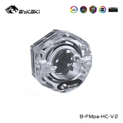 Bykski Transparent Acrylic Water Cooling Flow Indicator ,Split Watercooling Flower Meter ,DIY Water Flower,B-FMpa-HC-V2