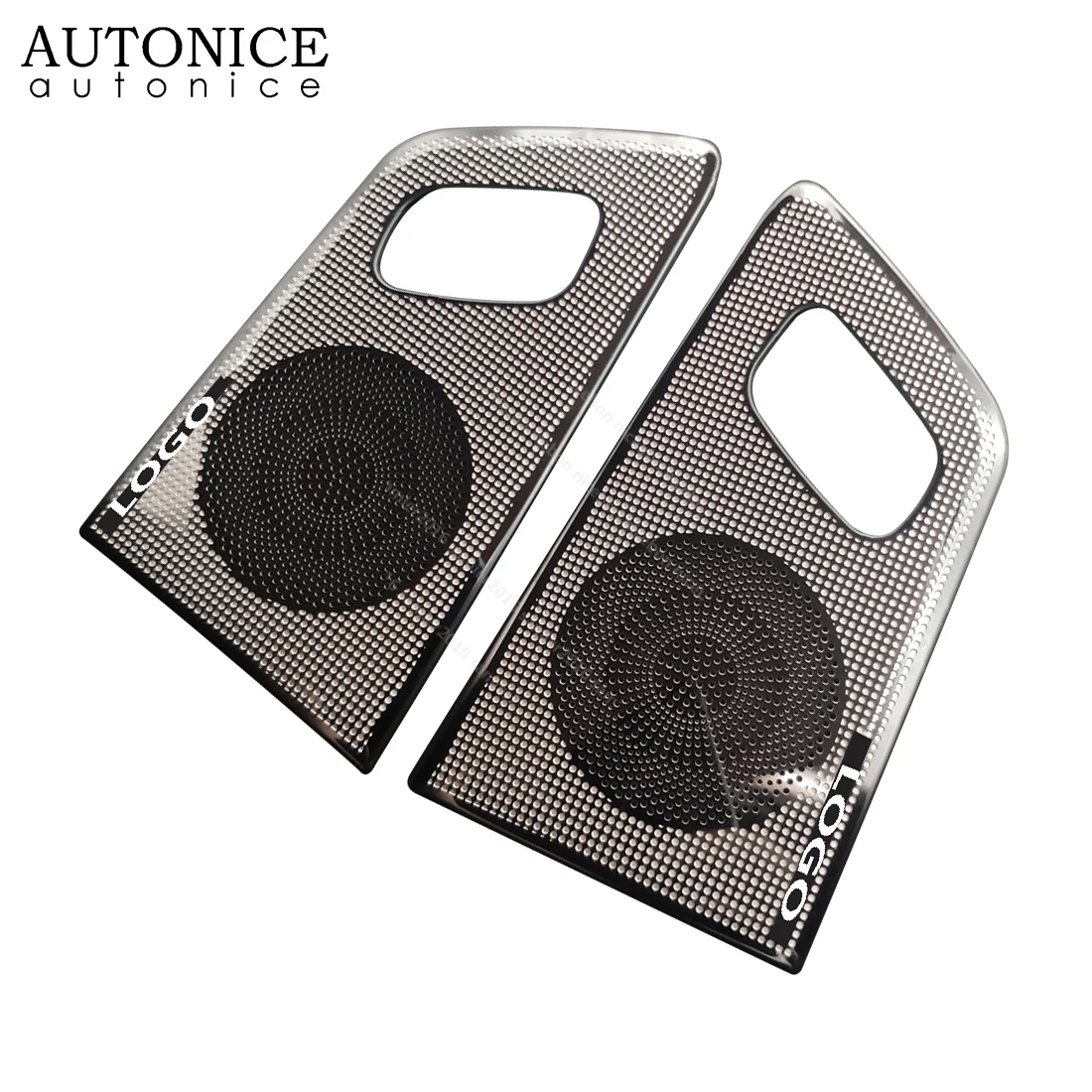 2pc Stainless Postern Door Speaker Audio Ring Cover Trim Fit for Ford  Everest Endeavour 2015 2016 2017 2018 2019 2020 2021