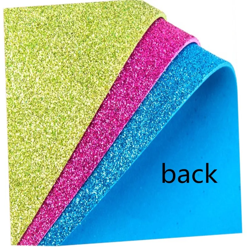 5 Pcs/bag Glitter Foam Paper Scrapbook Sponge Paper Decorations Cardstock Diy Craft Paper Origami Flower Gift Wrapping Material