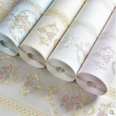 

0.53m X 5m wallpaper Chinese style peony style embossed color flat high quality bedroom wallpaper