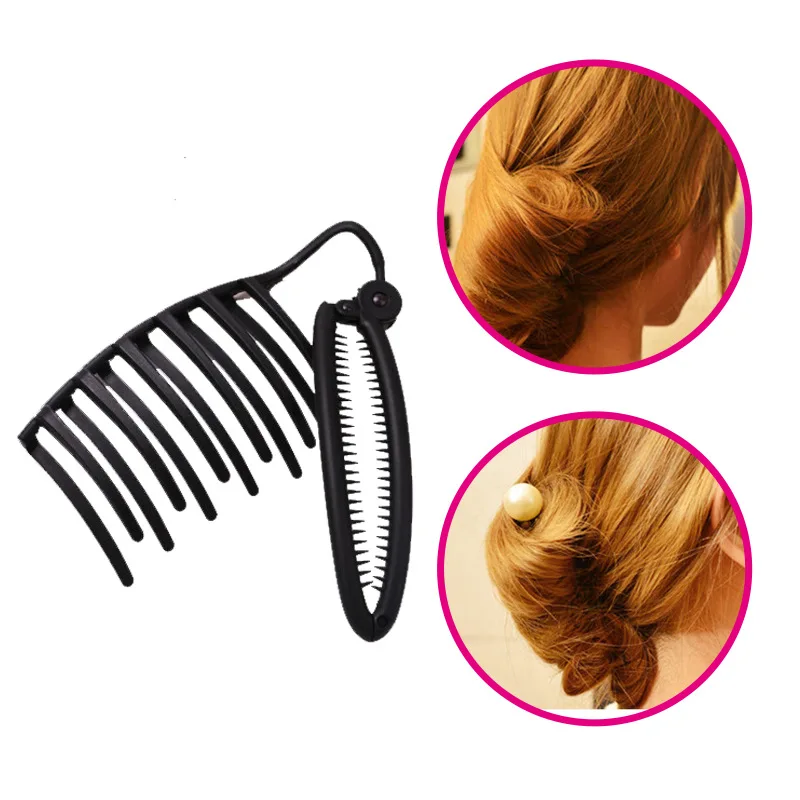 Woman Banana Clip Hair Comb Party Banquet Convenient Hairdressing Tools Hairpin Hair Stick Hair Accessories