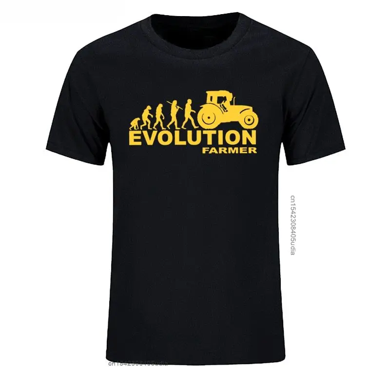 Farmer Evolution Summer Men's T Shirt Farming Tractor Fendt Claas Machinery Tshirt Short Sleeve Fashion Print T-Shirt Men Top