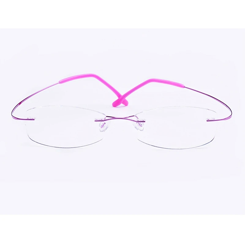 YIMARUILI Ultra-Light Pure Titanium Rimless Glasses Super Flexible Temples Optical Prescription Eyeglasses Frame Men And Women