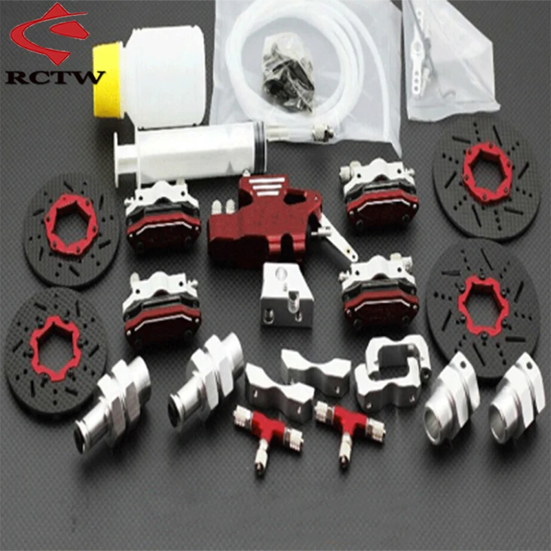 Four-wheel Hydraulic Brake System Set for 1/5 GTB Racing Hpi Rofun Baha Km Rovan Baja 5B 5T 5SC Truck Spare Toys Parts