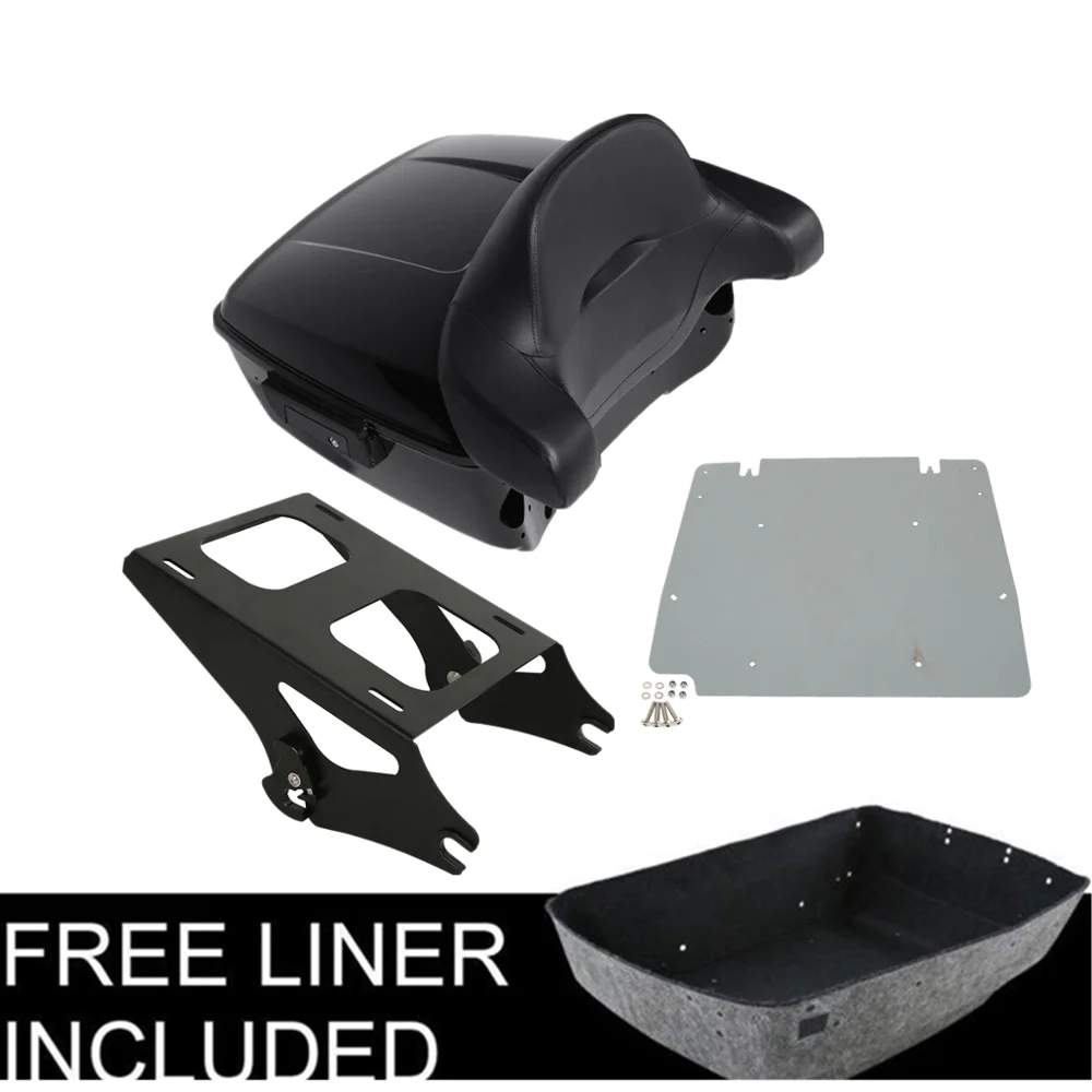 

Motorcycle King Trunk Speaker Backrest Rack For Harley Touring Tour Pak Road King Street Glide 2014-2020