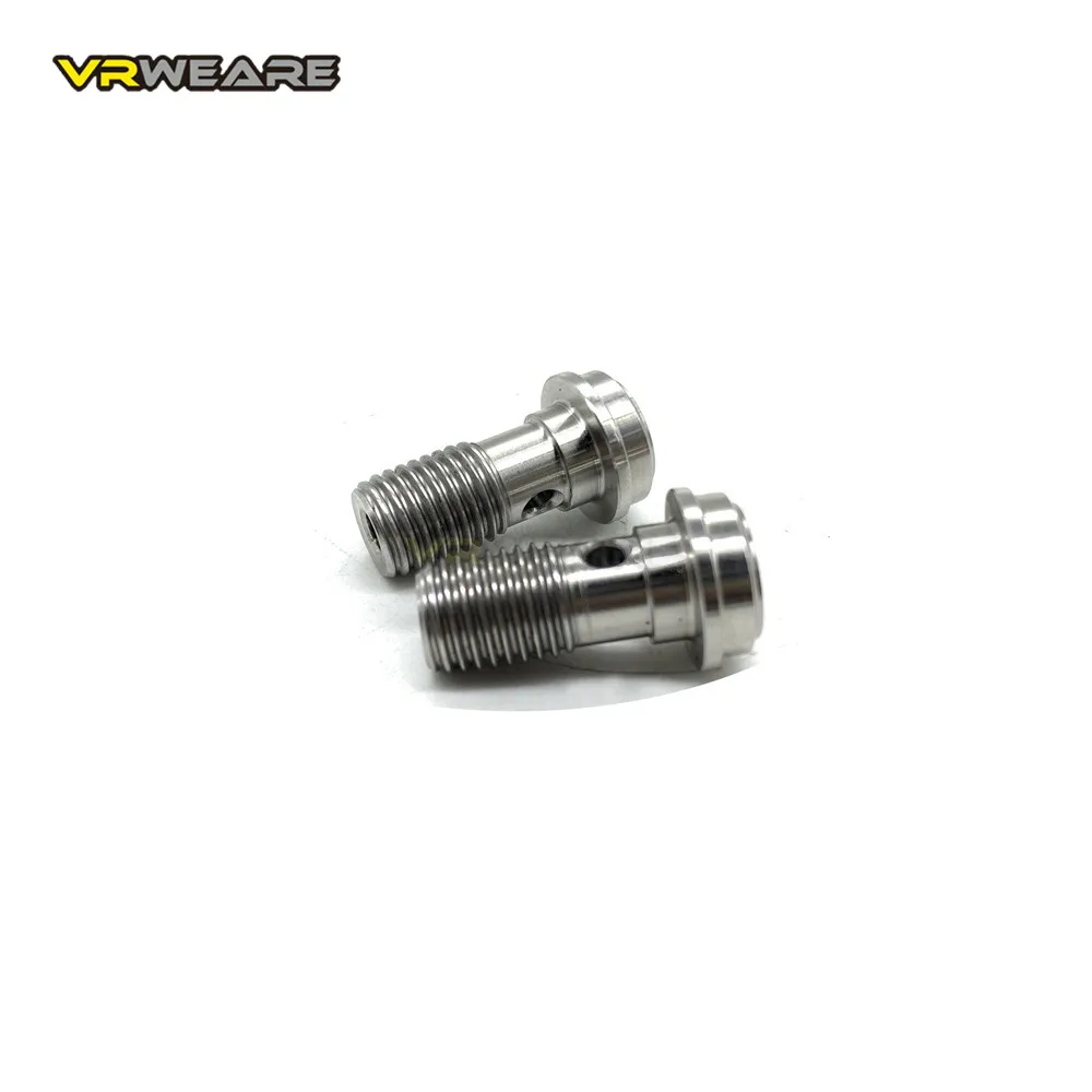 Tornillos Banjo de acero inoxidable para motocicleta, tornillo de cilindro maestro de freno, pinza de manguera, tornillo de embrague hidráulico, M10