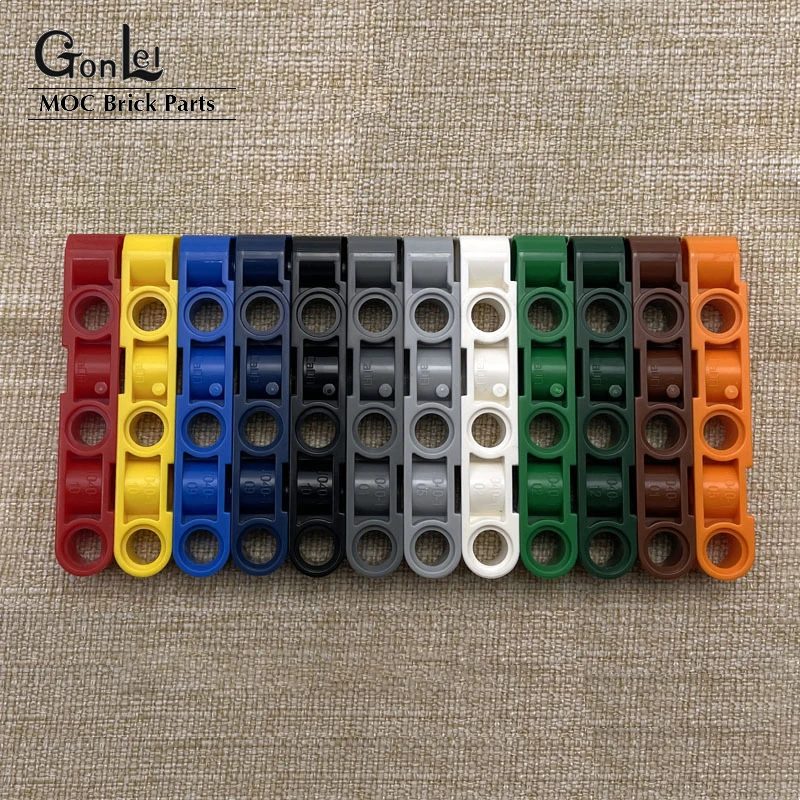 10Pcs/lot Technical Beams 1x6 Thick with Alternating Holes Connector Bricks Mechanical Parts DIY MOC Block Brick set Toys