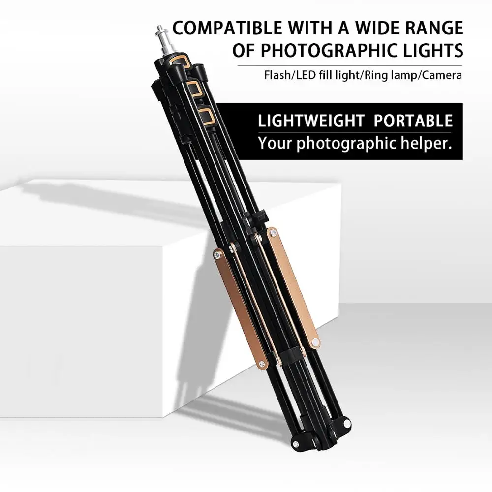 Fosoto FT-195 Led Light Tripod Stand with 1/4 Screw carry Bag For Photo Studio Photographic Lighting Flash Umbrellas Reflector