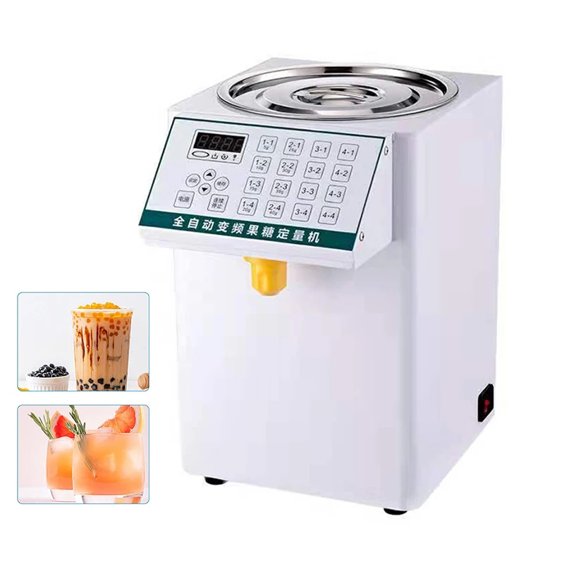 자동 Fructose 디스펜서 정량 Fructose 작성 기계 시럽 설탕 디스펜서 거품 차 장비