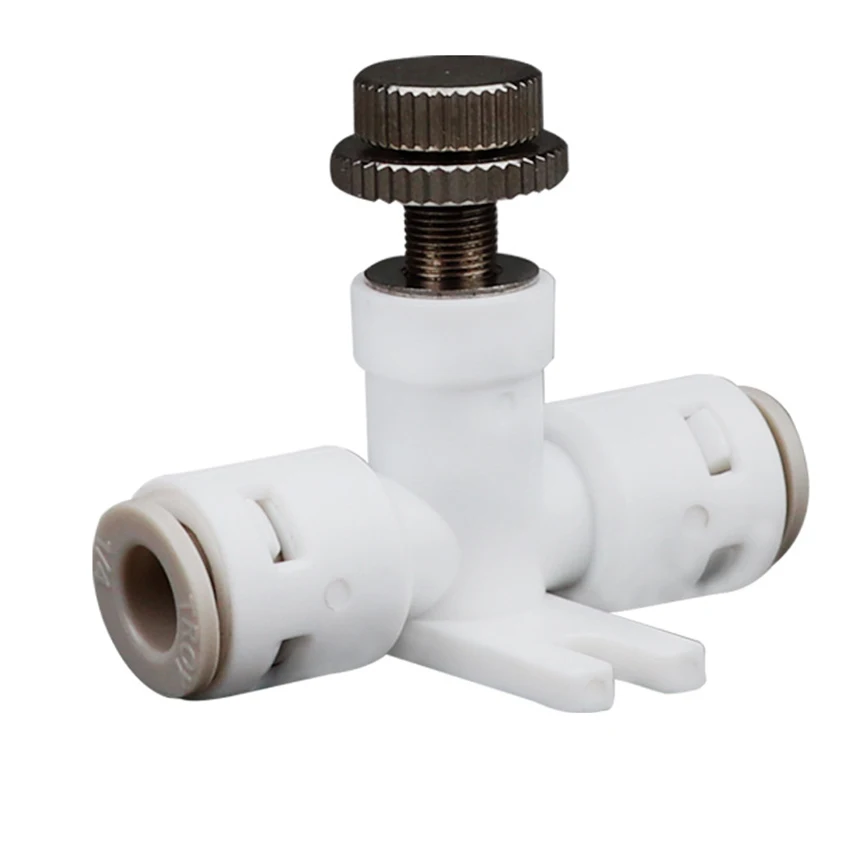 Quick Connector Water Tube Fitting with Base, 6.5mm Tube ID Plastic Valve, for Water Systems, Water Purifiers Tube Fittings