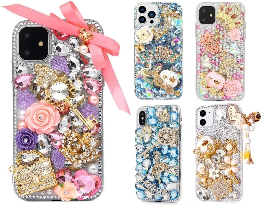 

Diamond Rhinestone Case For iPhone 16 Pro Max 15 Plus 14 13 12 11 Samsung Galaxy S24 S23 S22 Ultra S21 FE Cover Phone Shell Bag