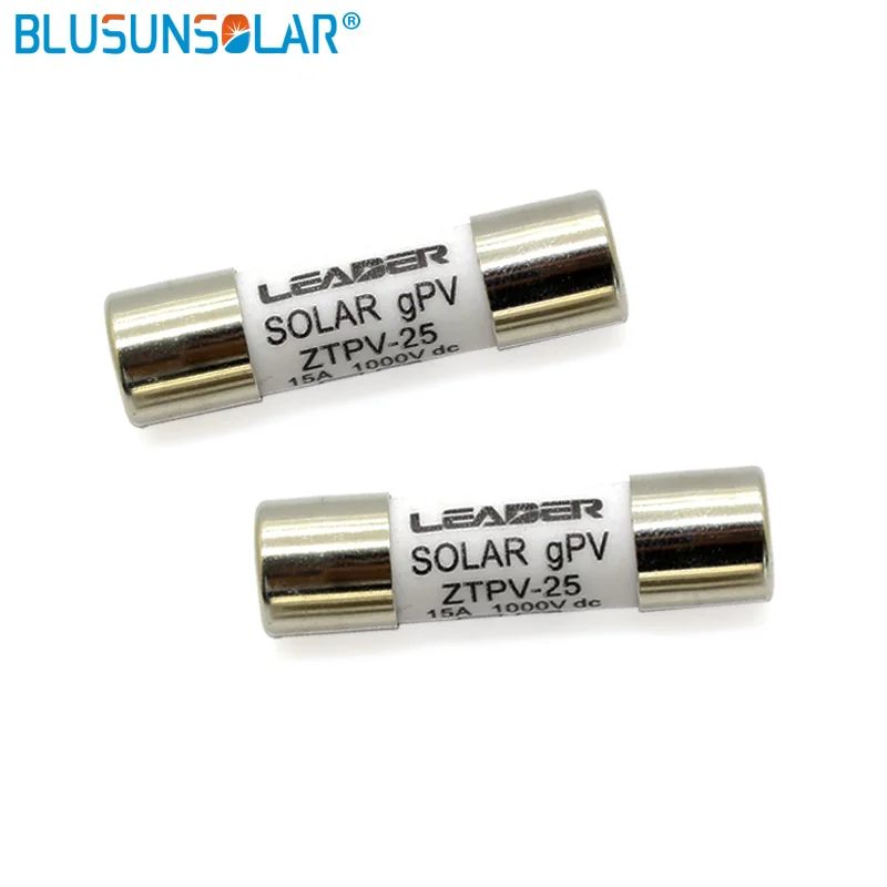 20 pieces/pack 1000V 10*38MM 2A 6A 8A 10A 12A 15A 20A 25A 30A 32A DC PV Solar Fuse 10*38mm 1000V for Solar PV System Protection