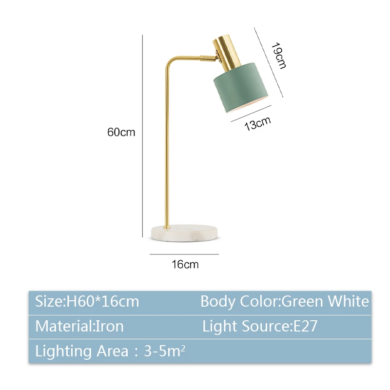 Nordic LED Desk Lamp Multi-angle Adjustable Simple Desk Lamp Eye Protection Reading Table Lamp Living Room Bedroom Home Decor