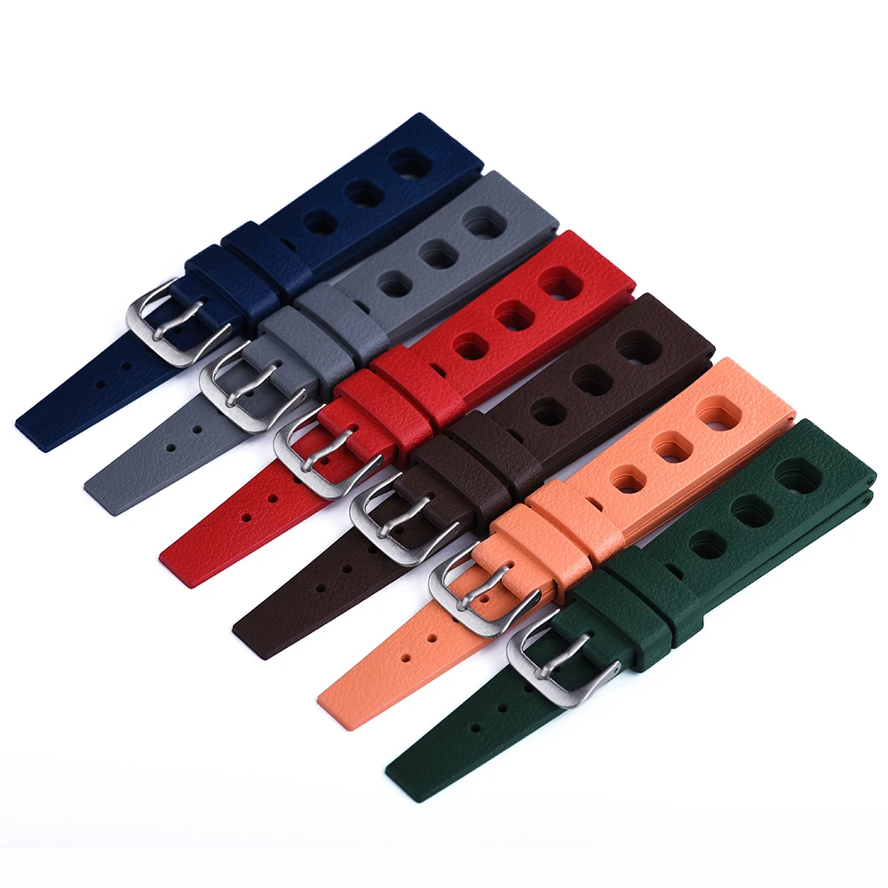 New FKM Originality Fluororubber Watch Strap 20mm 22mm Quick Release For Men Diving Watchbands