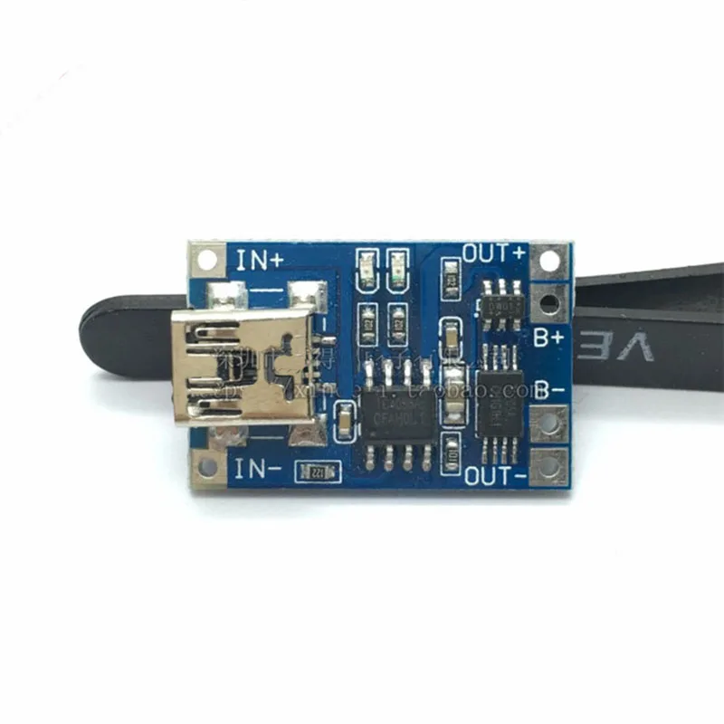 TP4056 1Aแบตเตอรี่ลิเธียมแบตเตอรี่ชาร์จและป้องกันแบบบูรณาการ10ชิ้น/ล็อตไฟสอง-In-OneโมดูลMINI