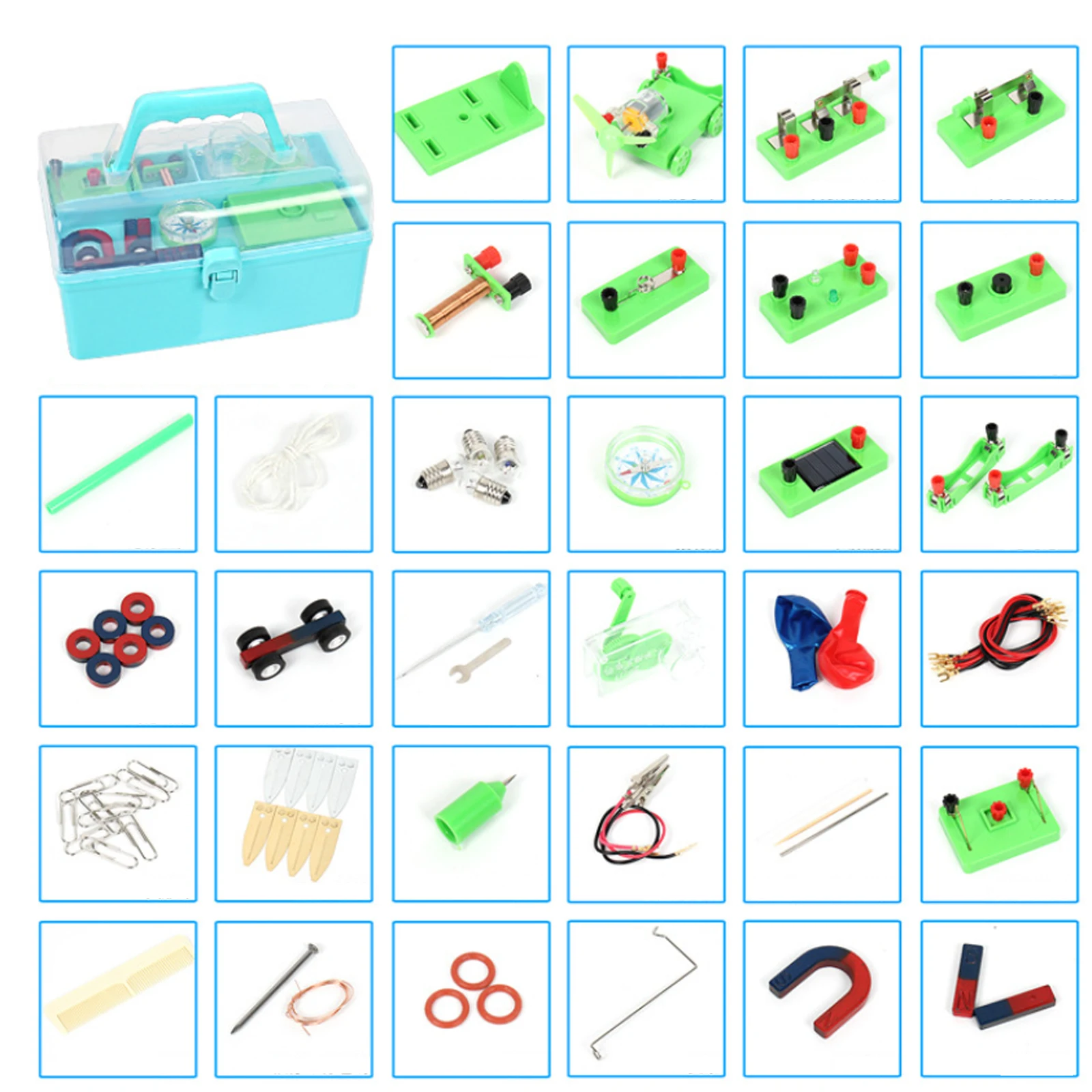 Physics Labs Basic Electricity Discovery Circuit and Magnetism Experiment Learning kits for Junior Senior High School Student