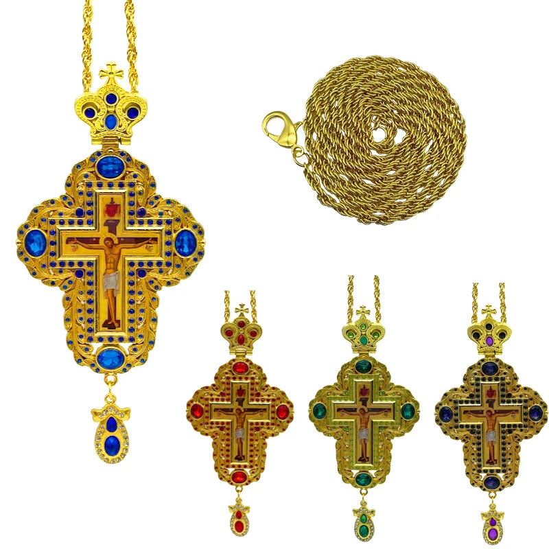 Orthodox Cross Ornament Catholic Decor Ornament Pectoral Cross For Priests Church Articulos Religiosos Catolicos крест в машину