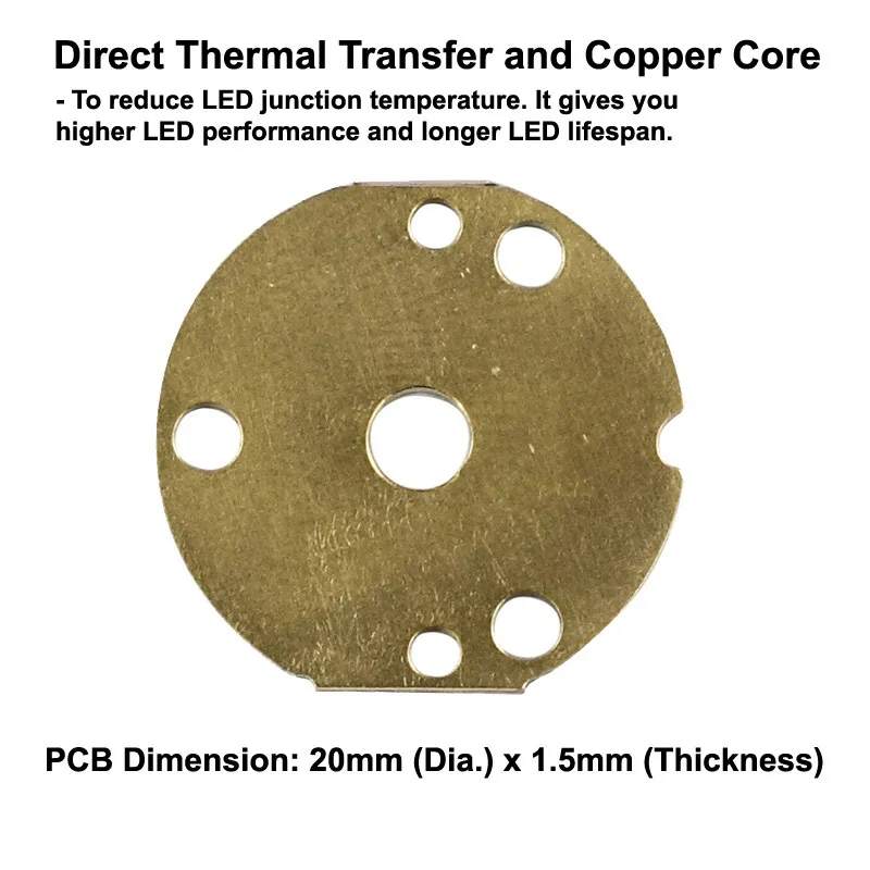 Triple KW CSLPM1.TG 3030 LED with KDLITKER 20mm DTP Copper MCPCB Parallel with Optics Long Throw Flashlight DIY