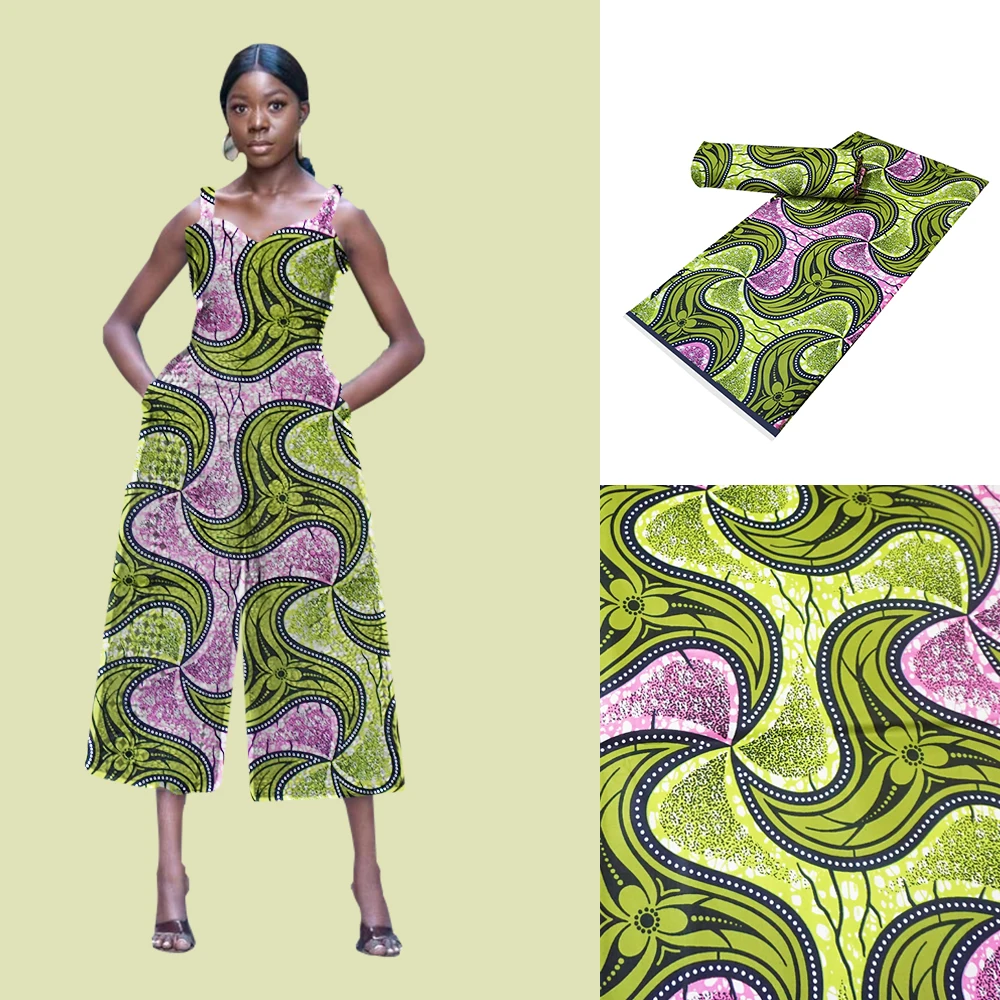 Africa Ankara 100% Cotton Wax Prints Fabric Real Wax High Quality 6 Yards 2021 African Fabric For Party Dress