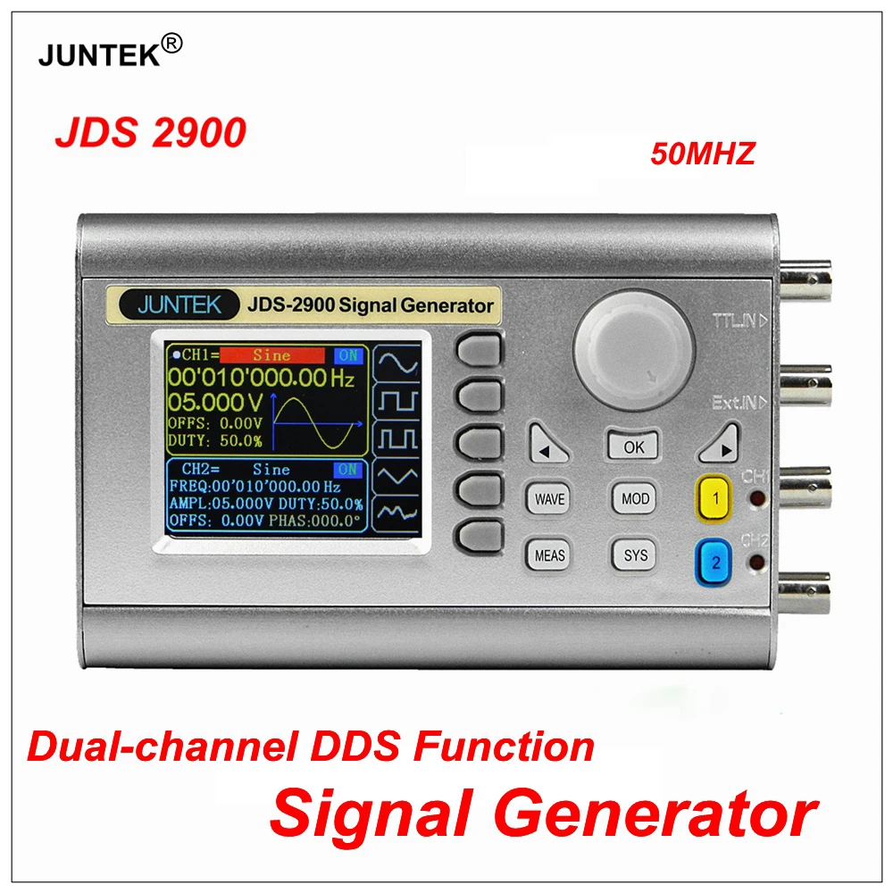 

JDS2900 50MHz Signal Generator DDS Function Precision Digital Control Dual Channels Frequency Meter Arbitrary Waveform Generator