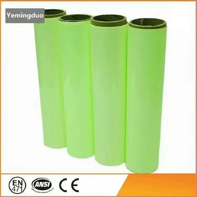 30CM*1M Self-adhesive Glowing Night /Dark Safety Stage Striking Warning Safety Sticker PET Luminous Adhesive Film