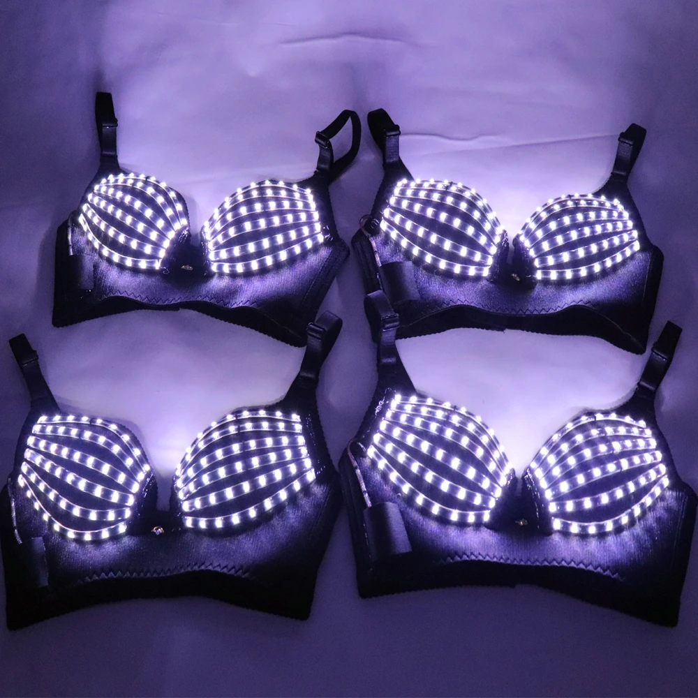 Discoteca Clubwea Ds Costumi Bar Discoteca Clubwear Reggiseno Led Costume Reggiseno Light-up