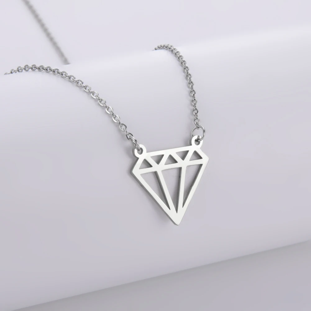 Cazador Stainless Steel Necklace for Women Geometric Pendant Chain Necklaces Jewelry Fashion For Girls Gifts New 2024 Wholesale