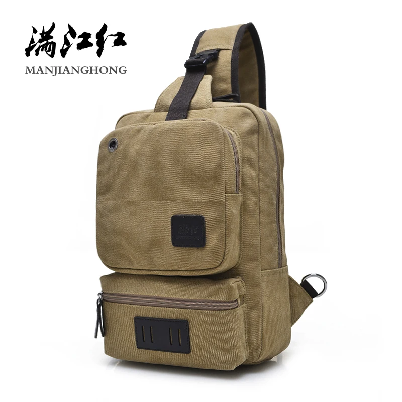 Fashion Canvas Crossbody Bags For Men Women Large Casual Shoulder Sling Bag Men Solid Color Leisure Messenger Chest Bag Men 1262